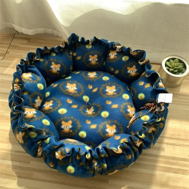 Adjustable Pet Bed Pet Nest Bed Pet Cushion For Cats Puppies Supplies Drawstring Creative Soft Warm Nest Dual-Use 2