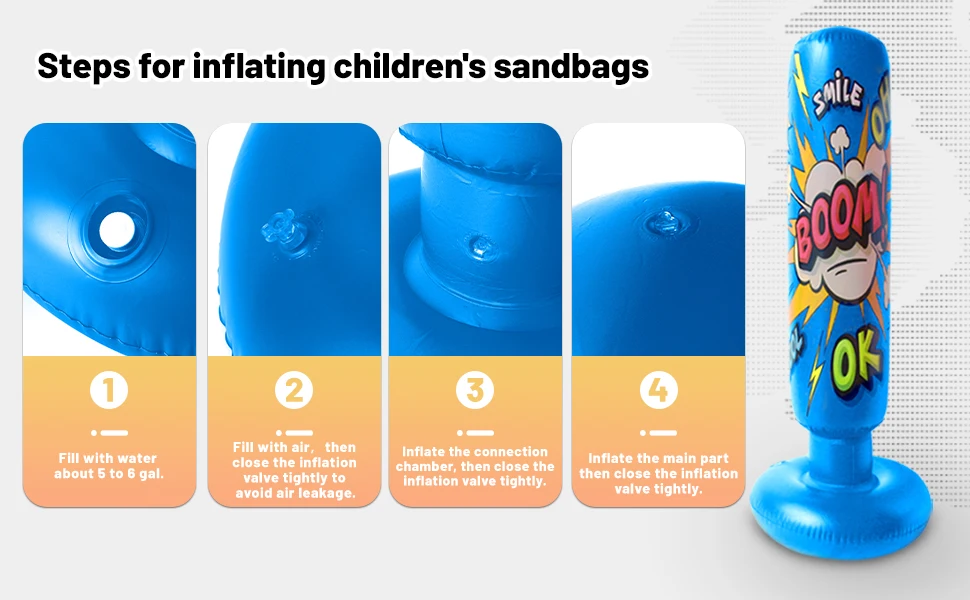 Größerer stabiler Boxsack für Kinder, Geschenke für Jungen und Mädchen im Alter von 5–12 Jahren zum Üben von Karate, Taekwondo, MMA und zum Stressabbau – Detail 7
