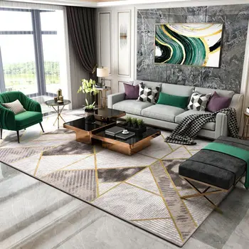 American Luxury Living Room Carpets High-grade Modern Simple Home Decor European Sofa Table Mat Bedroom Bedside Wool Area Rug 1