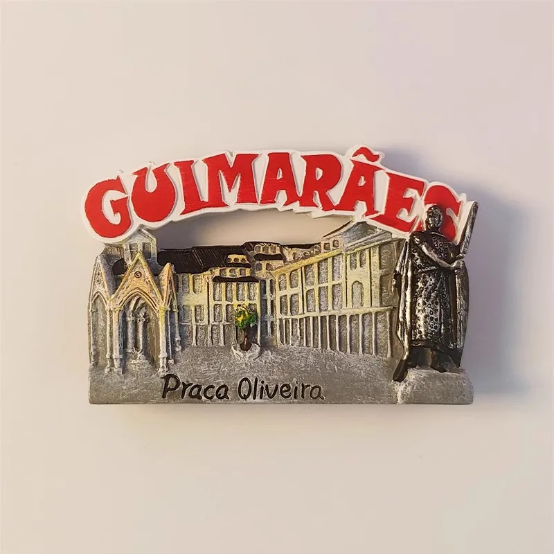 S6b3a932a4437434ea837c5f5414a0942g Ímã de Geladeira 3D Guimarães Portugal — Lembrança Turística Pintada à Mão