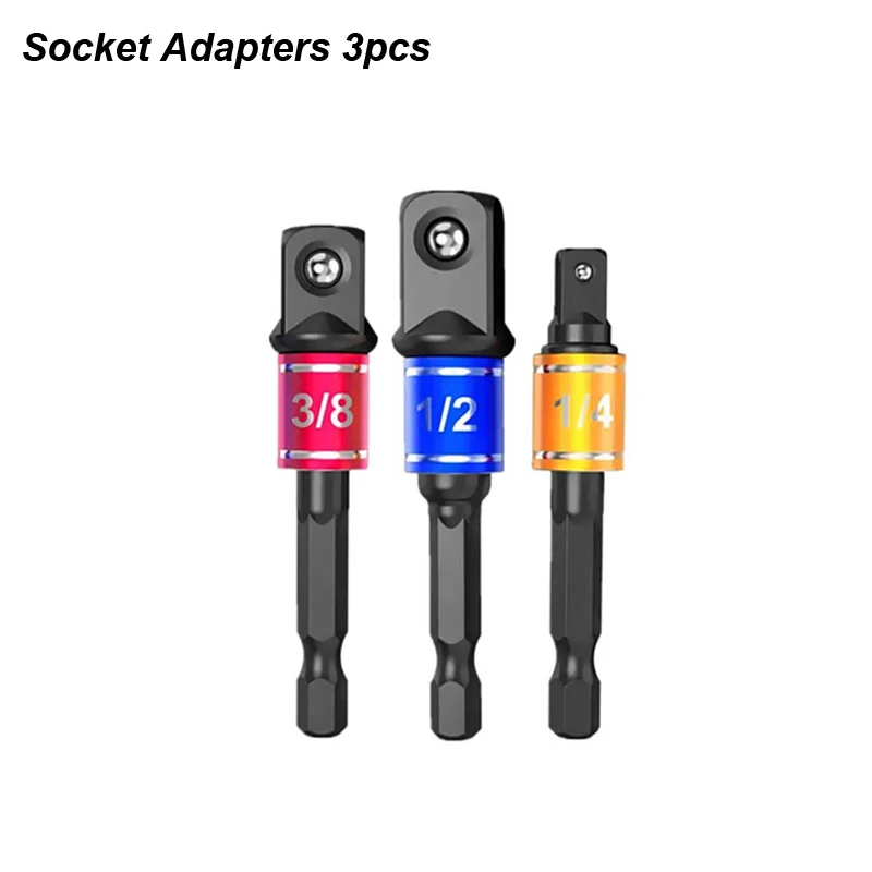 Impact Grade Right Angle Socket Adapter Extension Set