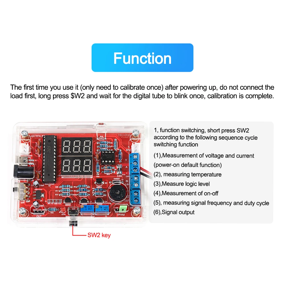 Multifunktionale Instrument Meter Herstellung DIY Elektronische Kit Strom Temperatur Erkennung PWM Signal Generator Schweißen Praxis – Detail 16