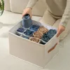 Fabric Shoe Organizer Foldable Shoe Storage Bin with Clear Lid Shoe Storage Box Adjustable Dividers for Sneakers Loafers Sandals 3