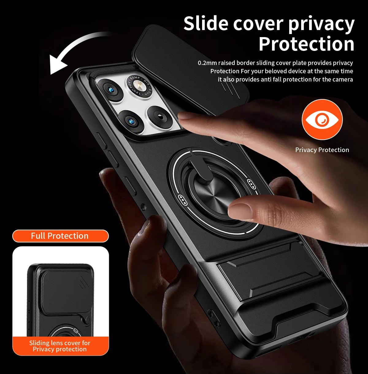 Heavy Duty Dual Layer Phone Case with Lens Cover Protection