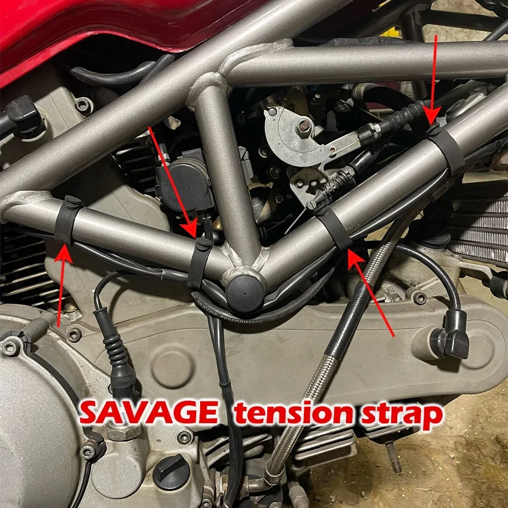 Motorcycle Accessories Fixing Tension Strap Silicone Bandage Universal Oil Pipe Hose/Throttle/Brake Clutch Cable/Wire Motocross