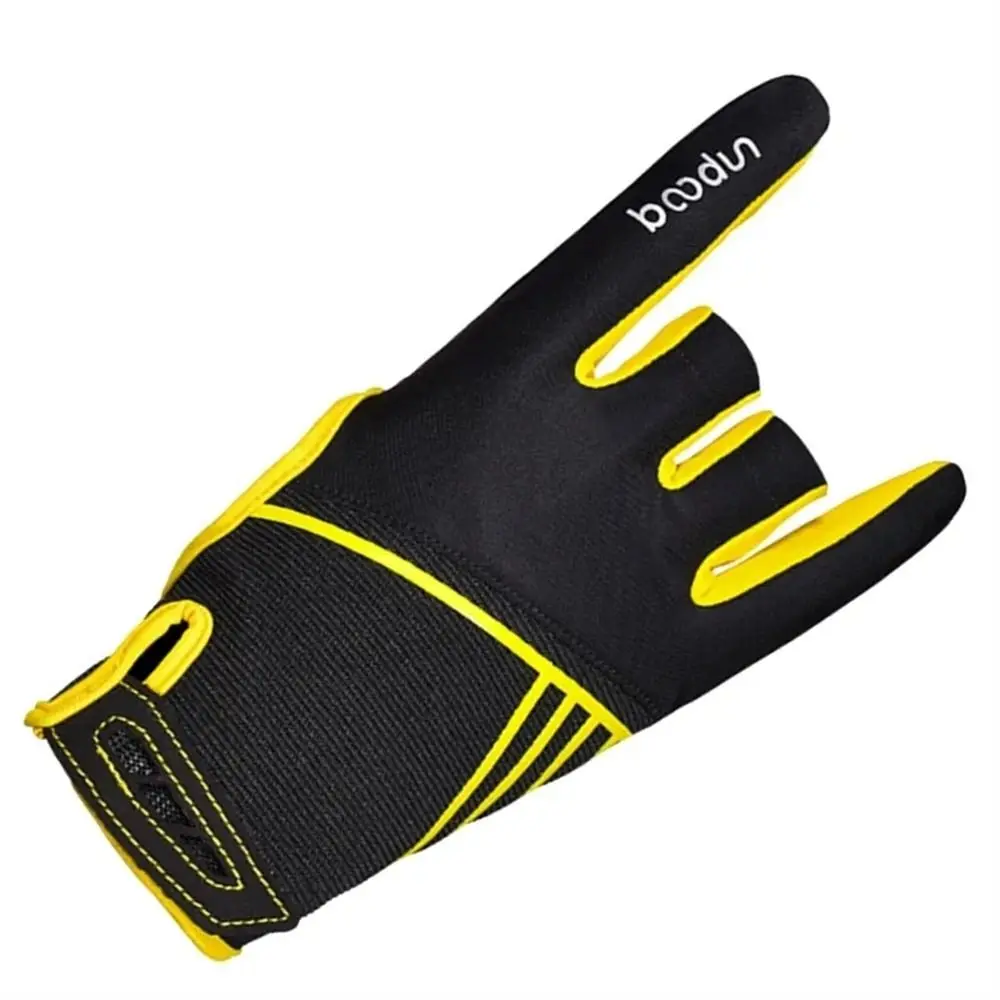 Comfortable Anti-Skid Bowling Glove Half Finger Mittens Bowling Ball Gloves Professional Breathable Sports Gloves Men Women