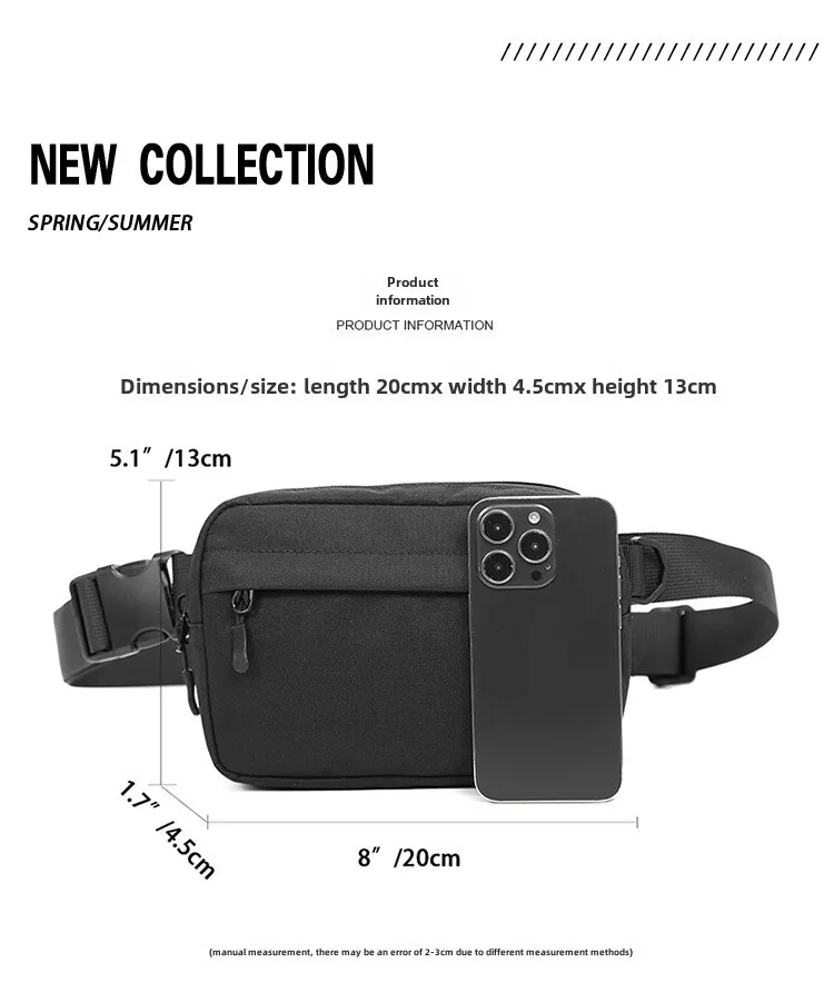 Umhängetasche für Herren, Neuankömmling, Top-Qualität, wasserdichte Brust-/Reise-Umhängetasche aus Oxford-Stoff, lässige kleine Tasche_voghion.com