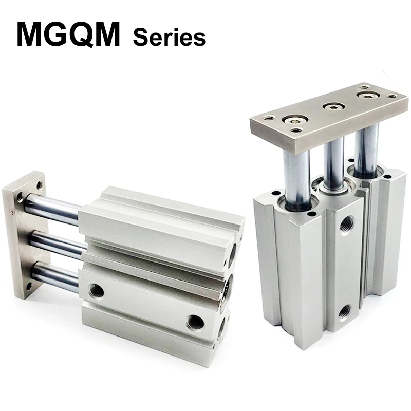 MGQM SMC size Compact Guide Cylinder BORE 12 16 20 25 32 40 50 63