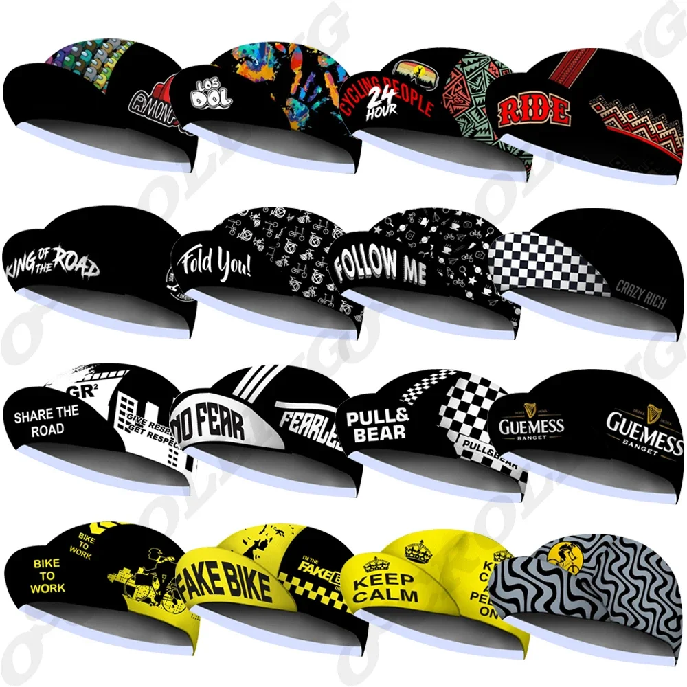 Cycling Cap VERTICAL -  Yellow Black