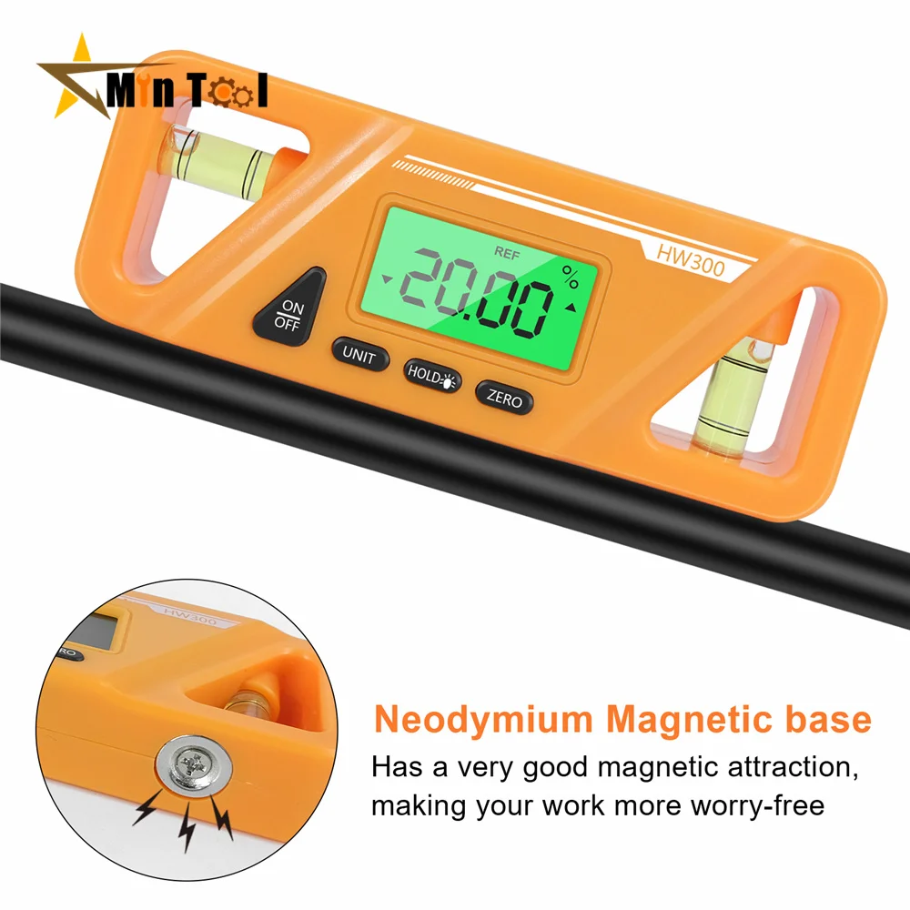 HW-300 90 Degree Ruler Digital Display Inclinometer Level Meter Protractor Angle Meter Measuring Tool 4
