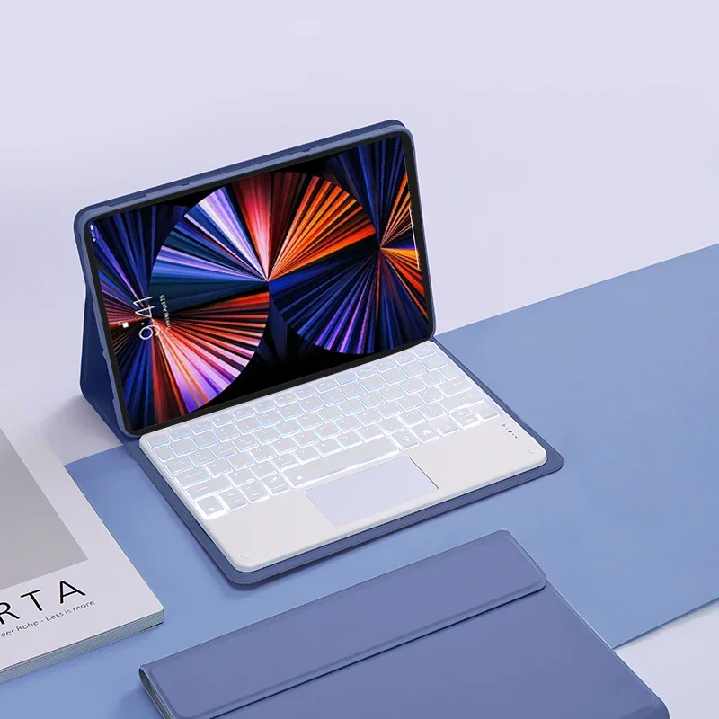Enhanced 7-Color Backlit Keyboard Case with Multi-Language Cover