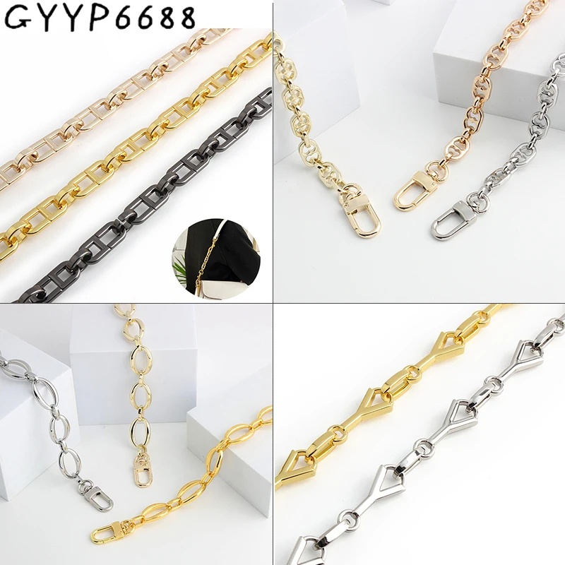 1PCS 11MM 12MM 18MM 30-120CM Metal Chains For Bags Strap Crossbody Small Handbags Purse Shoulder Replacement Handles Accessories