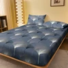 1 Simple modern Fan shaped Geometry printed matte Fitted Sheet, bedroom printed bed cover, bedding (excluding pillowcases) 1
