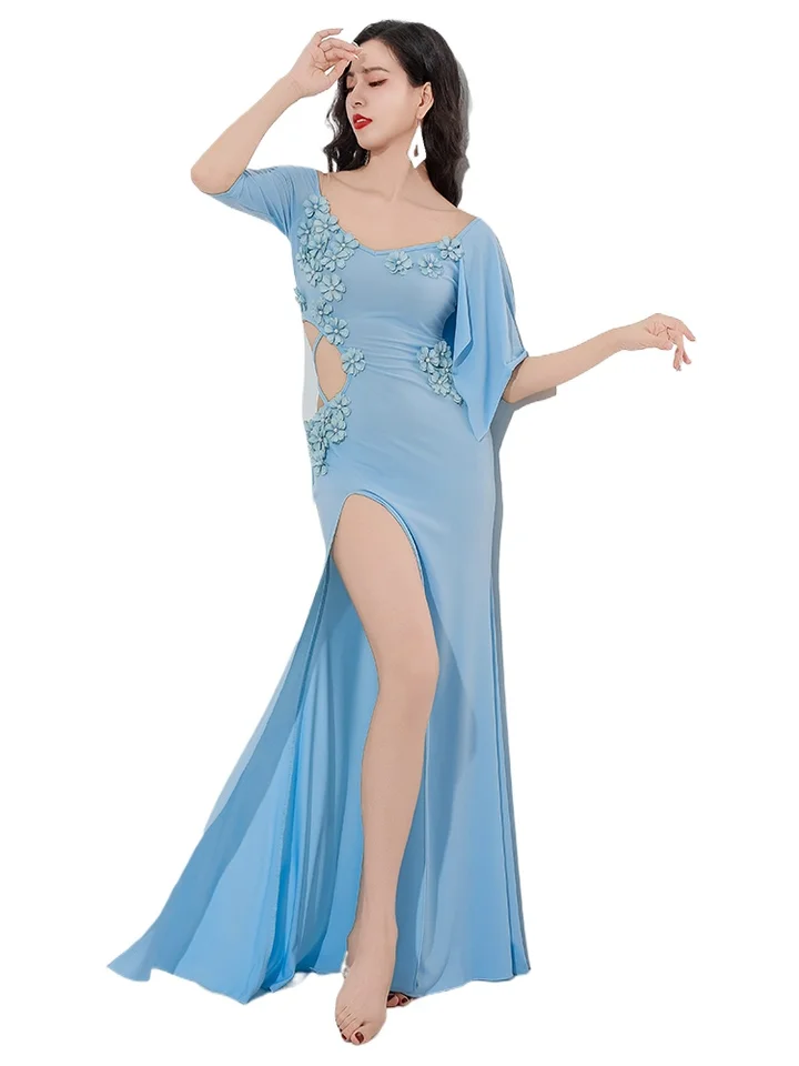 2025年初夏の新作❢ベリーダンス セットアップ 素敵青 ビーズ スパンコール 2025年初夏の新作❢ベリーダンス セットアップ 素敵青 ビーズ スパンコール