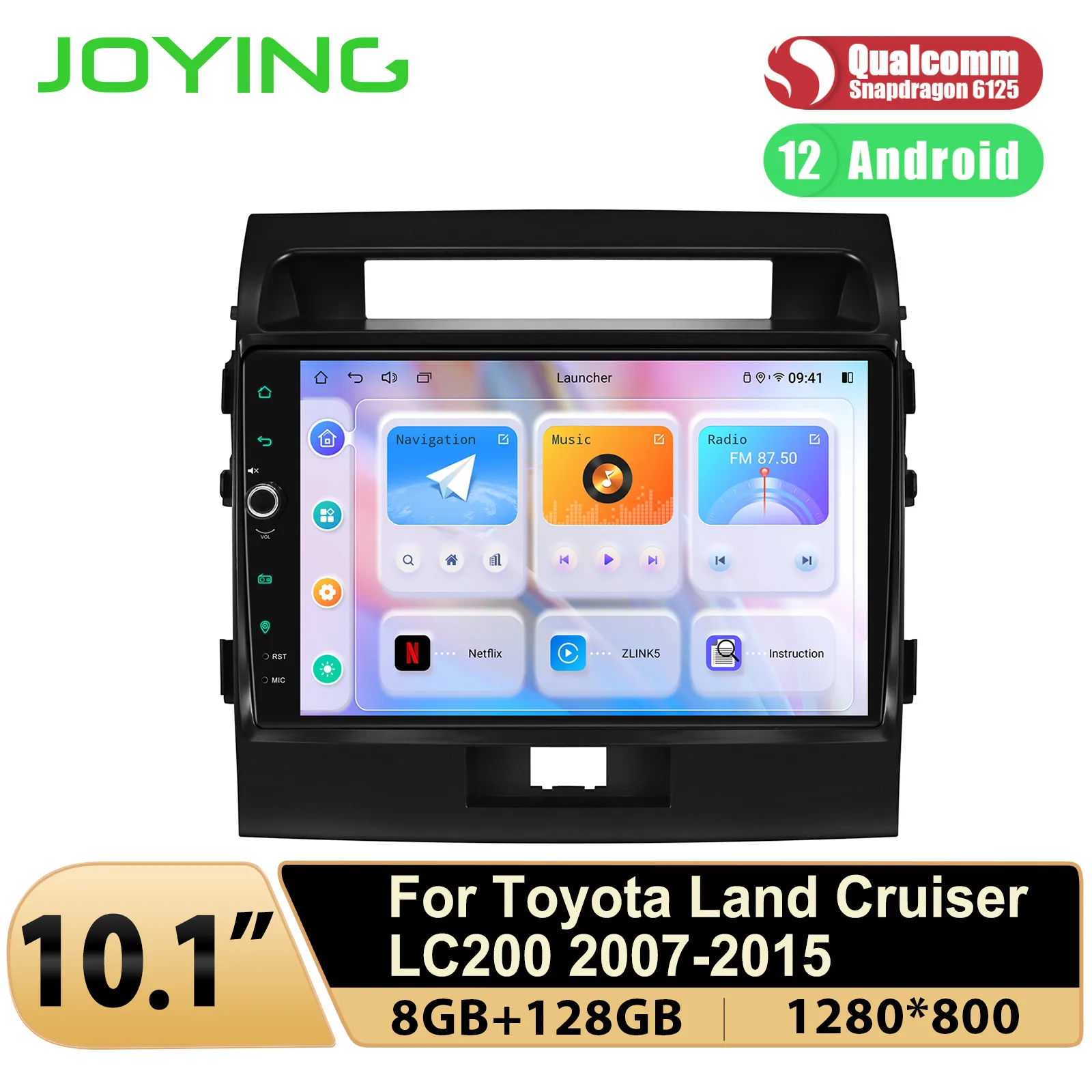 

JOYING New 10.1"Android 12 Car Radio Stereo GPS Navigation Carplay System For Toyota Land Cruiser LC200 2007- 2015 Plug and Play