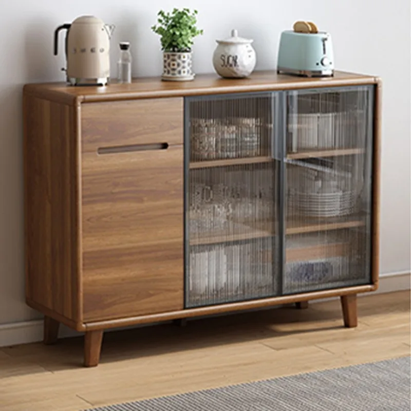 Kitchen Hutch Cabinet Pantry Storage Closet Filing Wood Kitchen Cupboard Space Saving Muebles De Cocina Restaurant Furiture 2