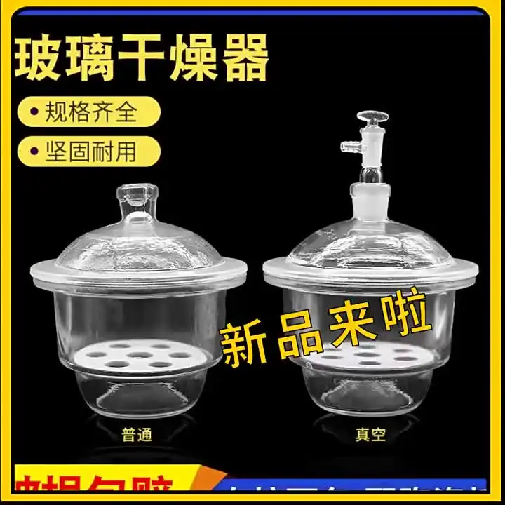 Essiccatore Sottovuoto In Vetro Per Laboratorio - StonyLab Con Valvola E Piastra Porcellana - Foto 9