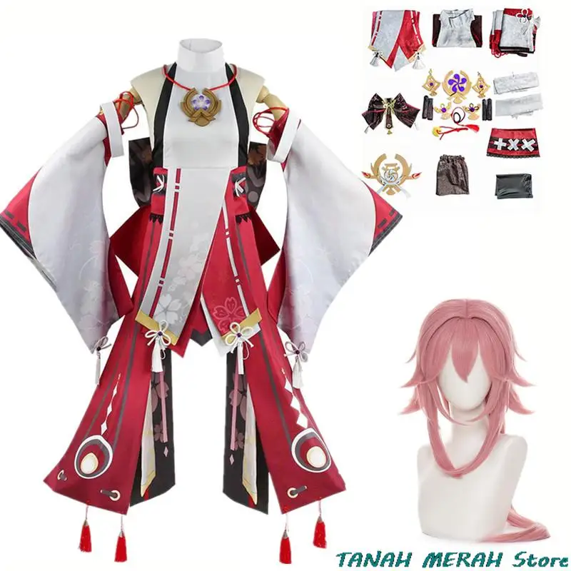 

Женский костюм для косплея Genshin Impact Guuji Yae Miko