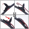 J/U hook General purpose car wiper silent car front windshield wiper soft double rubber strip windshield wiper 18"20"22"24"26" 6