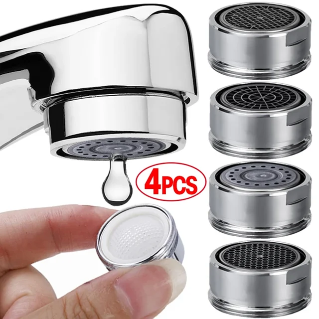 1/4pcs 24mm Thread Kitchen Faucet Aerator Tap Filter Mixed Nozzle Replaceable Parts Saving Water Bathroom Sink Faucet Bubbler
