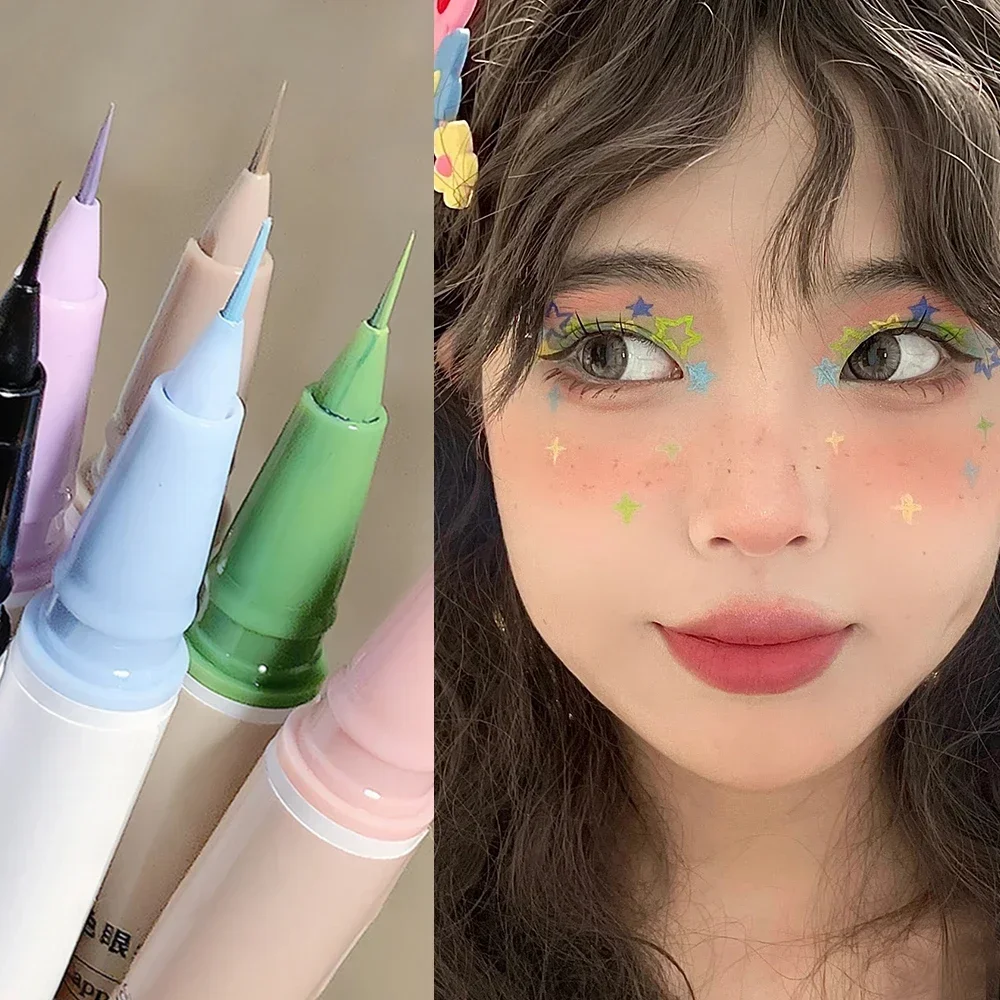 UltrathinColorfulLiquidEyelinerPencilWaterproofLastingRainbow