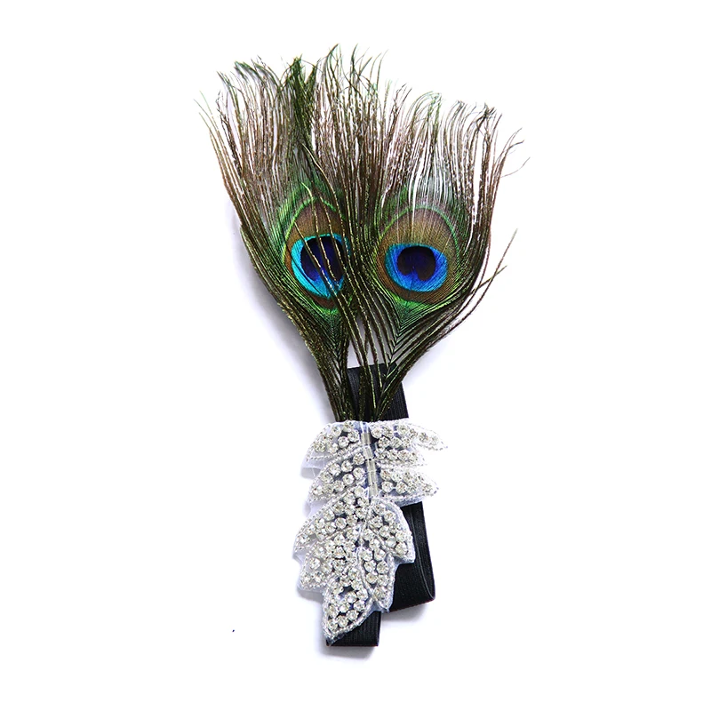 Sibba 1920s Flapper Hoofdband, jaren 20 Gatsby Flapper Hoofddeksel voor Vrouwen Meisje Vintage Veer Kristal Hoofdband 20's Thema Cocktail Haaraccessoires voor Kostuum Prom Bruiloft Carnaval Party