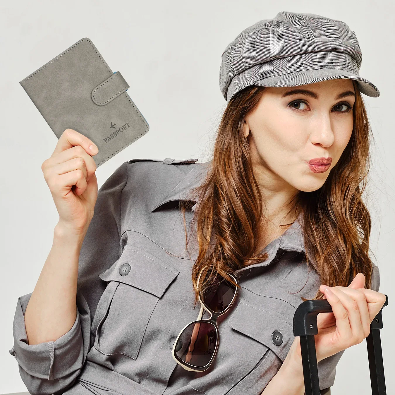 Unisex RFID Blocking Leather Passport Holder Cover Wallet