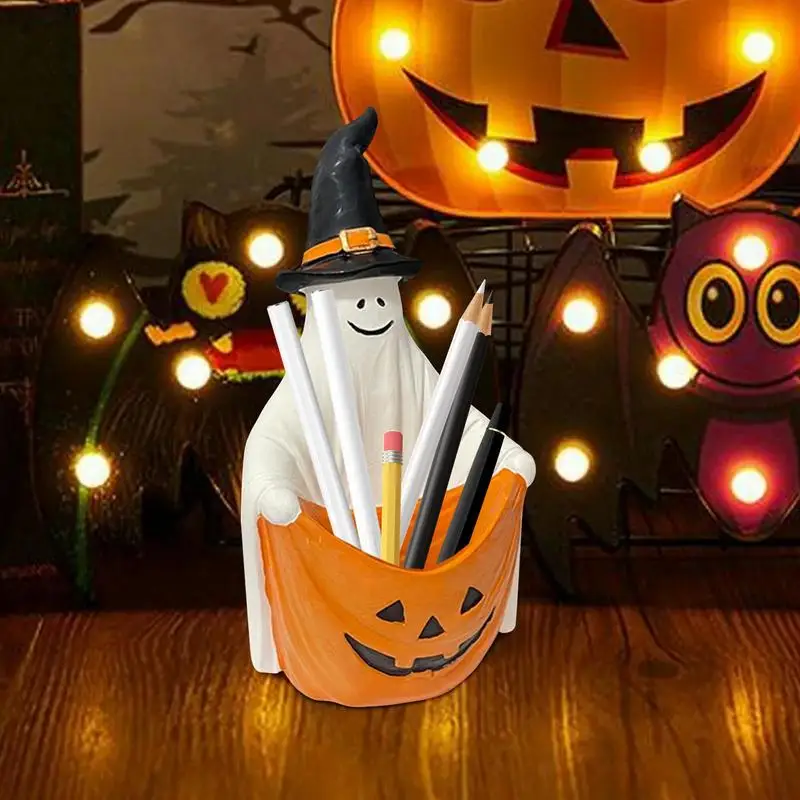 Ghost Planter Ghost Pen Pot Pencil Organizer Halloween Planter Bonsai Plant Holder Flower Pots Desk Supplies Organizer For