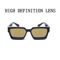 Carré surdimensionné millionnaire mode lunettes De soleil De luxe pour hommes Vintage lunettes De soleil femmes Sonnenbrille Gafas De Sol Lentes 2