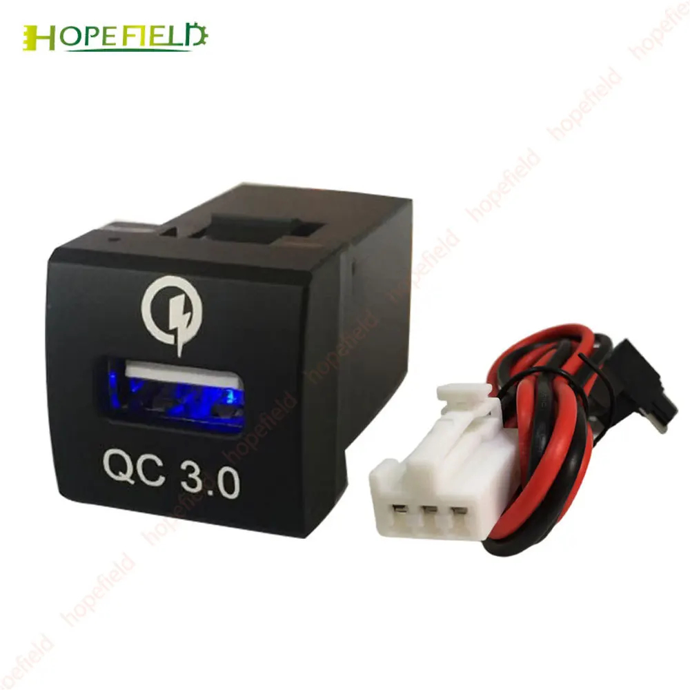 Car Charger QC3.0 USB Port Charge Switch Mobile Phone Charging Adapter