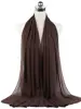 107864-4d2688.jpg Nouveau foulard en mousseline uni pour femme, prêt-à-porter, hijab instantané, châle musulman, hijabs islamiques, écharpe arabe, foulards pour la tête