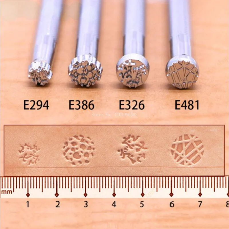 Leather Carving Embossed Alloy Electroplating Tool DIY Leather Handicraft Bag, Belt, Watchband Texture Imprint Engraving Punch