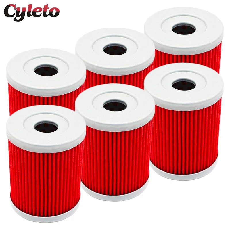 

2/4/6 pcs Motorcycle Parts Oil Filter For SYM Maxsym 400 400I 2011 2012-2015 600 600I 2016 for Kawasaki KLX125 KH125 2003-2006
