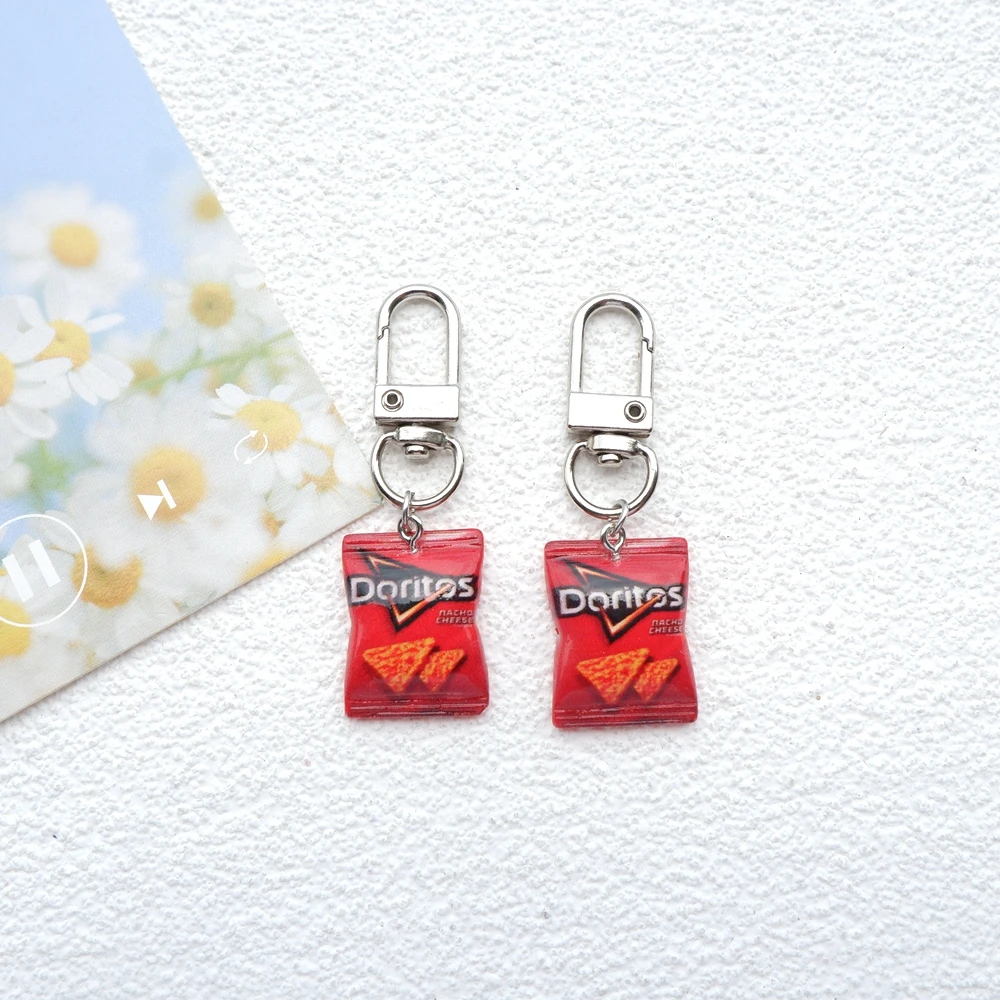 Set of 2 Adorable Snack-Themed Keychain Accessories