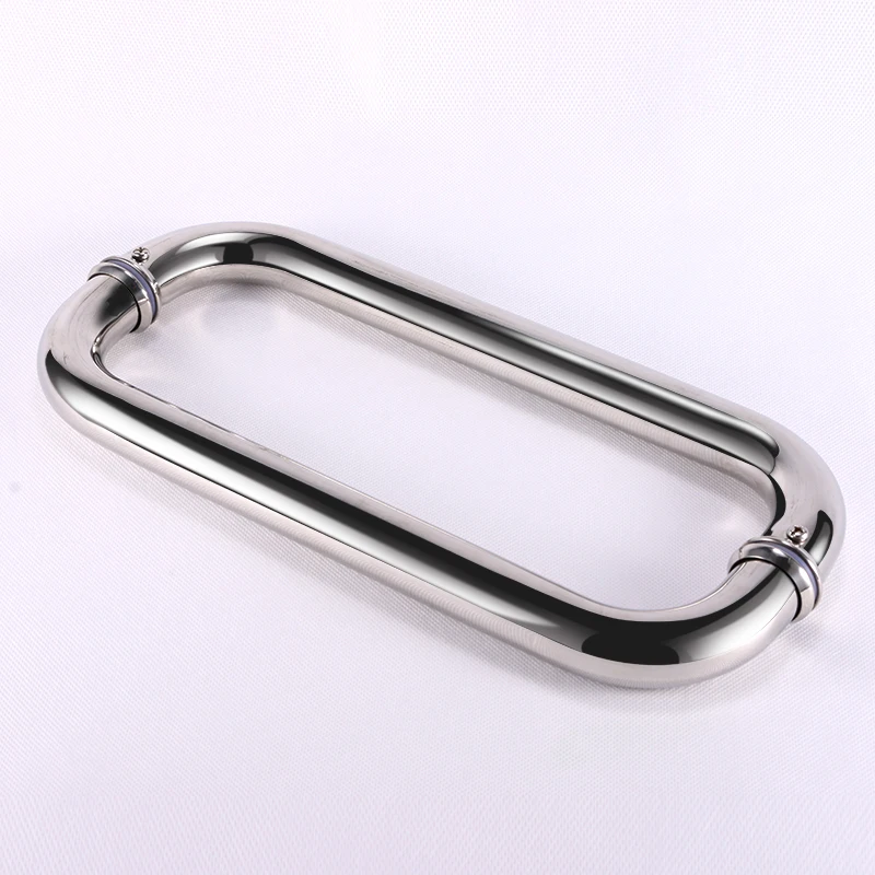 1 Pair Stainless Steel Glass Door Handle Bathroom Door Handrail Knob Home Decoration Repair Improvement Bathroom Accessories