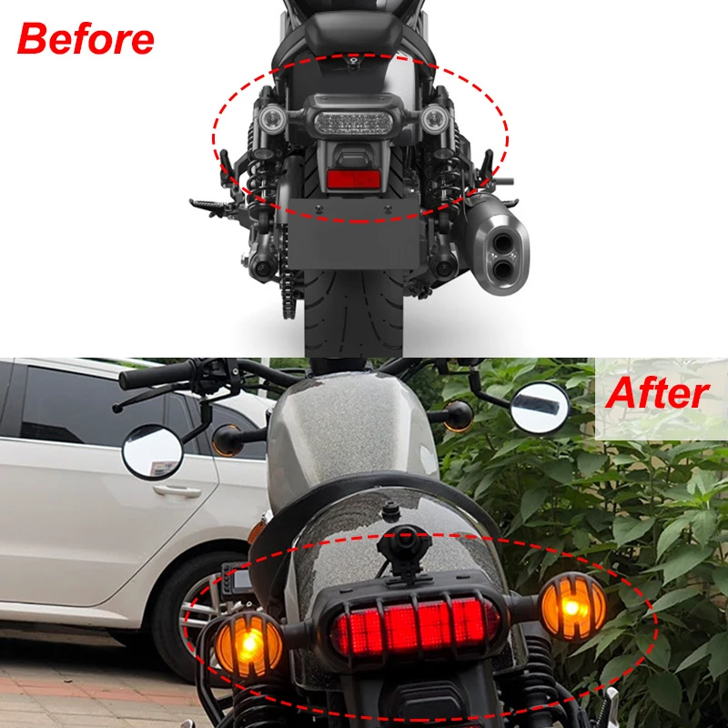Motorcycle headlight mask CMX300 CMX500 CMX1100 Matt Black Headlight Turn Signal Taillight Grill Cover For HONDA Rebel CMX 500