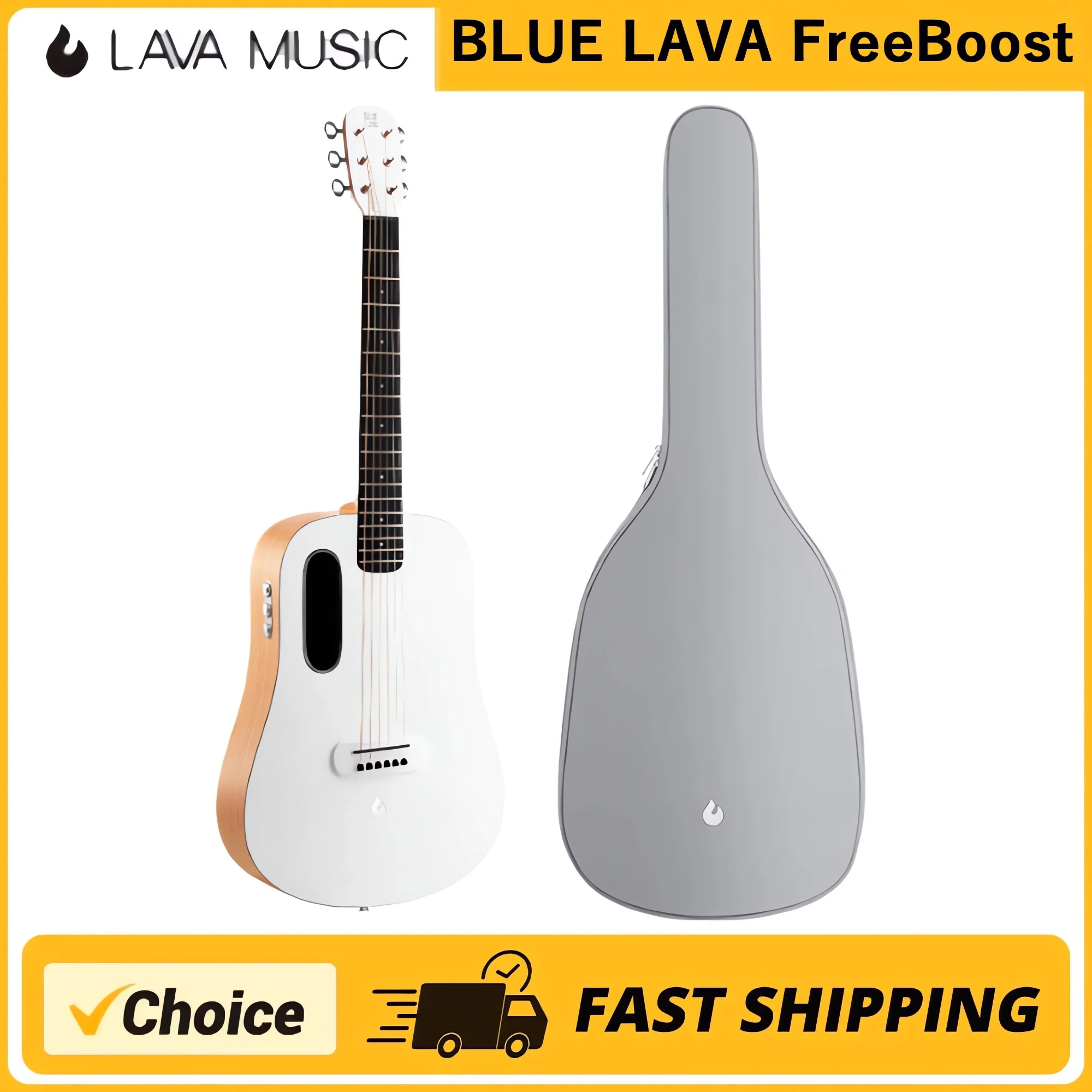 BLUE LAVA Original Acoustic-Electric Guitar with Superior Effects, Right 36&lsquo;&rsquo;