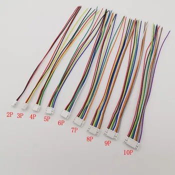 Mini Micro JST GH 1.25mm Pitch 2/3/4/5/6/7/8/9/10 Pin ชายปลั๊กสายไฟเชื่อมต่อเดี่ยวหัว 15 ซม.สายอิเล็กทรอนิกส์ 28AWG 1