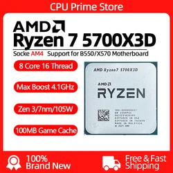 AMD Ryzen 7 5700X3D Brand New 5700X3D Processor Desktop CPU 4.1GHz 8-Core 16-Thread 100MB Game Cache Socket AM4 for PC Gamer