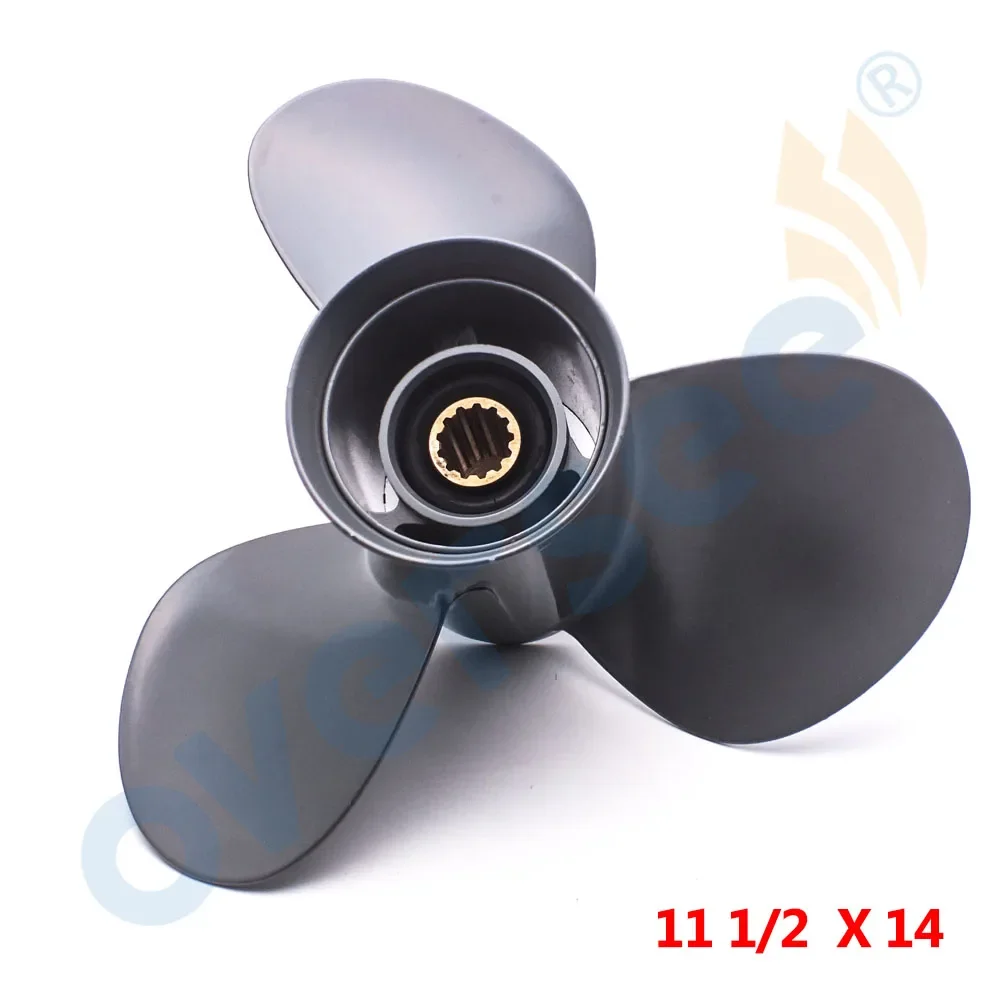 oversee-boat-motor-58130-zv5-870za-propeller-for-honda-35-60hp-2-4t-11-1-2x14-pitch-outboard-motor