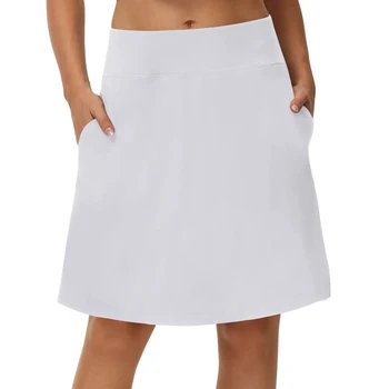 Double Layer Shorts Skirt Women's Quick Drying Side Split Golf Tennis Skirt Sportwear Fitness Running Casual A-Line Midi Skirt