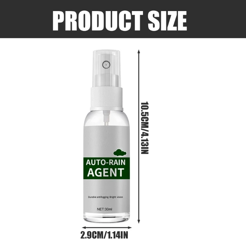 U75F Small 30ml Car Anti Rain Agent Long Lasting Vehicle Rain Shielding Boosts Driver View in Adverse Weather & Nighttime