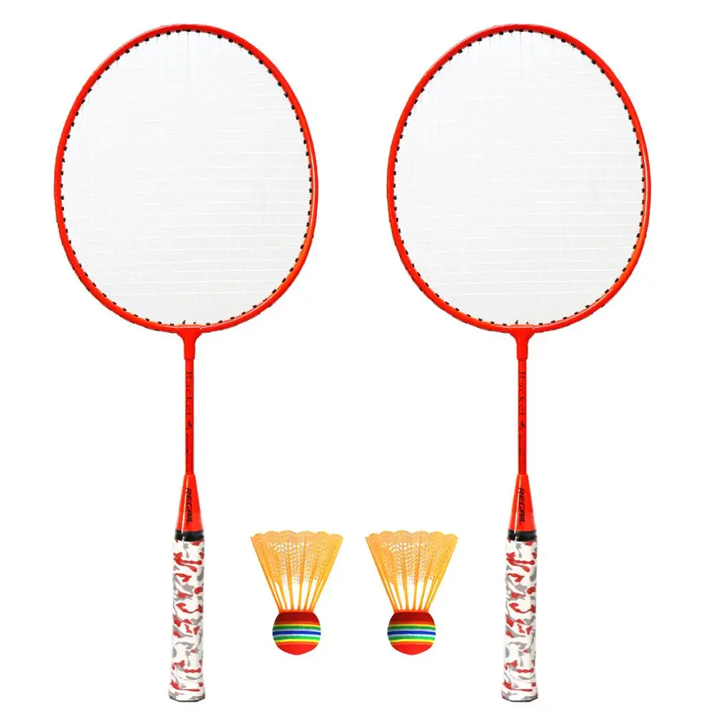 Badminton Racket Set 1 Pair Badminton Racket 2 Balls for Children Outdoor Sport Game