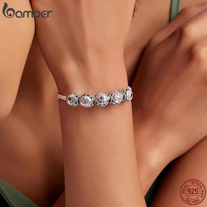 Acquista BAMOER Autentici Ciondoli Con Perline In Zircone In Argento Sterling 925 Con Lettera Dalla A Alla Z, Adatti Per Braccialetti Con Ciondoli Originali, Gioielli Fai Da Te In Italia A Partire