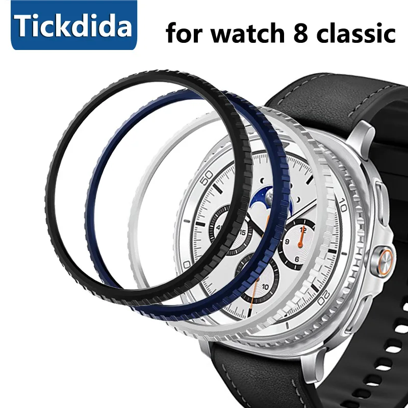 Premium Metal Bezel Ring Case for Smartwatch - Classic 46mm Styling Frame Cover Accessories