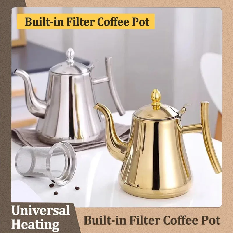 612CupsThickenStainlessSteelCoffeePotMakeTeaMokaPotEspresso