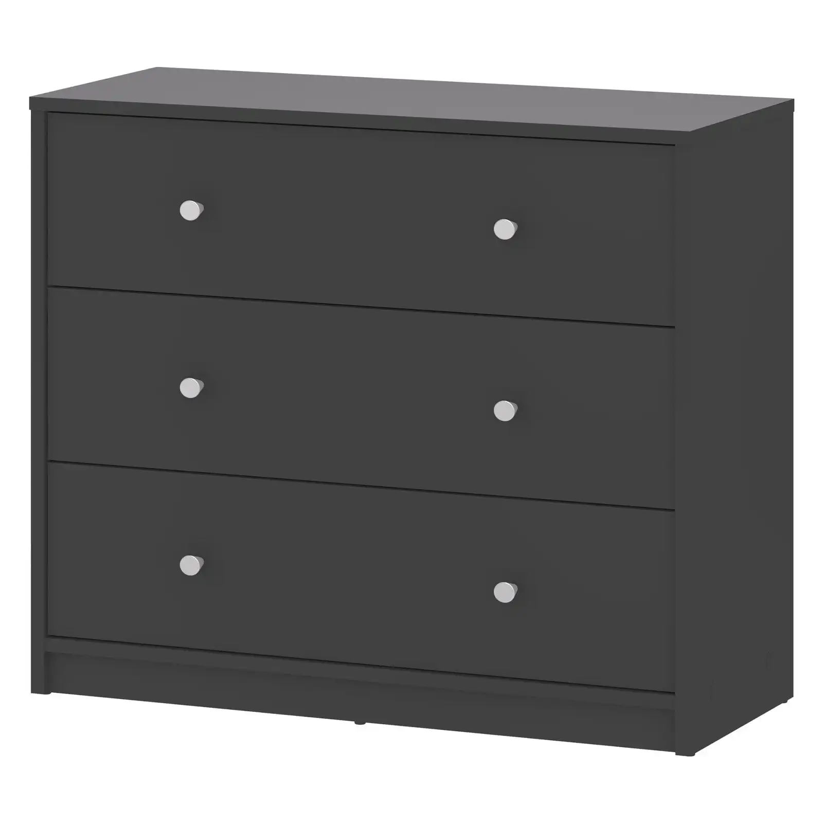

3-Drawer Dresser, Gray Bedroom Furniture Cabinet