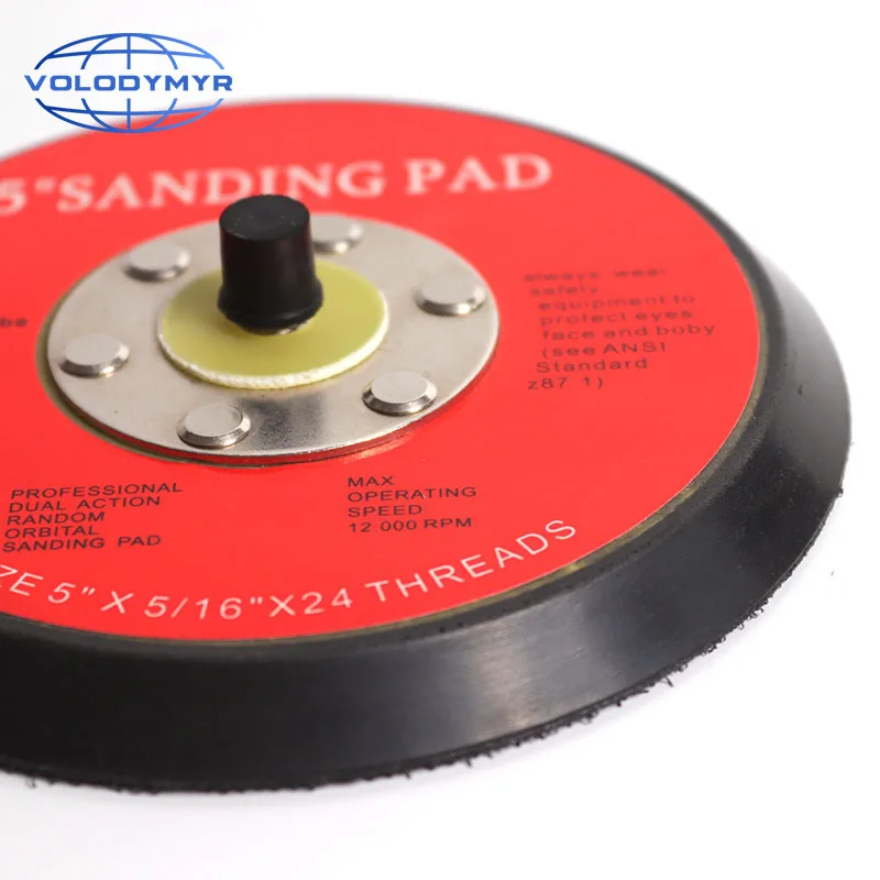 5 Inch Sanding Pad Backing Plate for Air Sander Pneumatic Rotary Polisher er Adhesive Back Plate Polishing ing Pad
