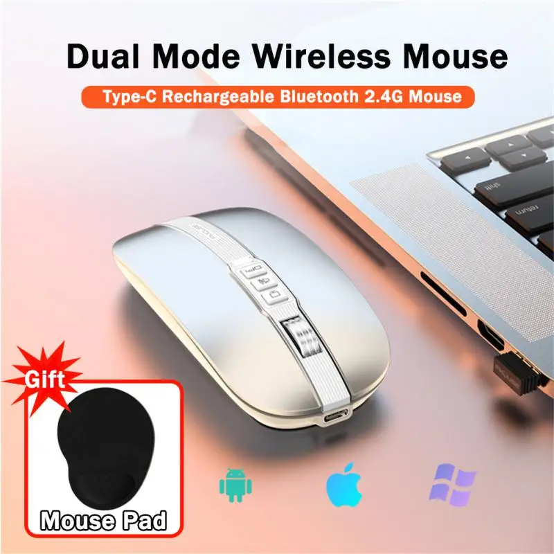 M113 Bluetooth Wireless Dual Mode Mouse Ricarica Dual Mute Slim Mouse Laptop Office Wireless Mouse