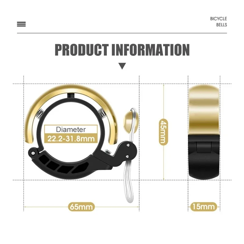 Vintage Bicycle Bell Vintage Bicycle Bell Loud Crisp Folding Mountain Bike Bell Retro Copper Hands Personality Bike Accessories